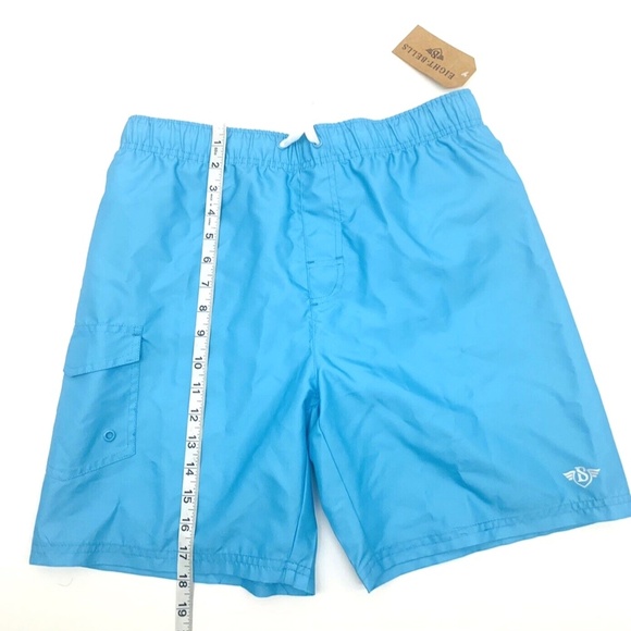 Eight Bells Boys Blue Youth Swim Trunks Beach Shorts Size Medium NWT‎ - Picture 6 of 7
